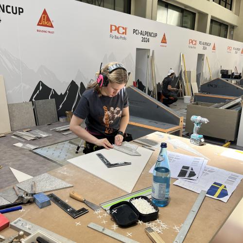 voll bei der Arbeit